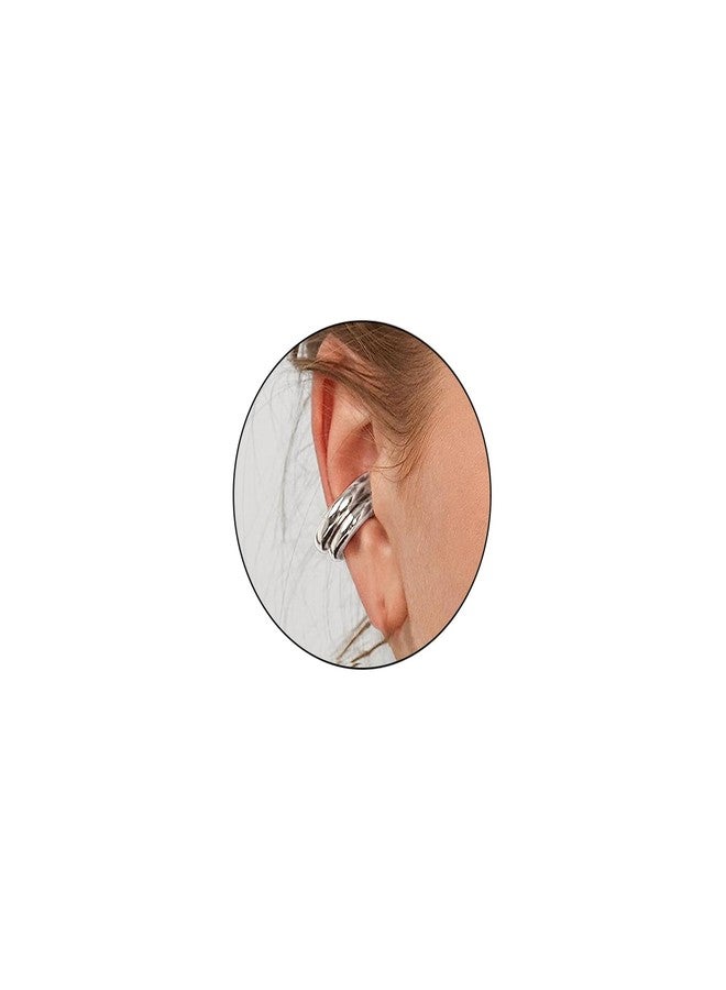 Cicod Ear Cuff Earrings for Women No Piercing Chunky Gold Ear Cuffs Helix Cartilage Clip On Wrap Earring Adjustable Ear Cuffs Jewelry for Women (2S) - Image 1
