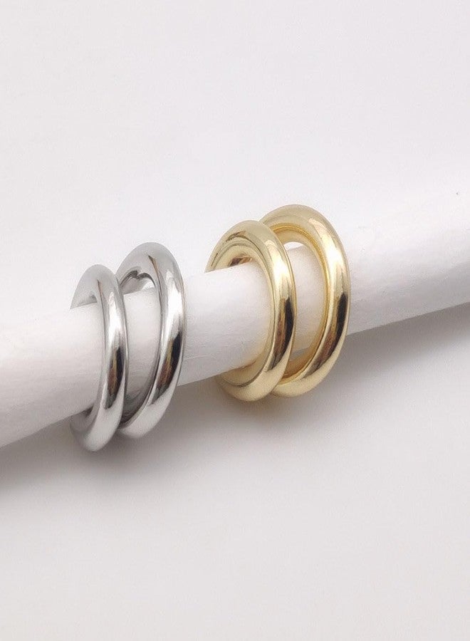 Cicod Ear Cuff Earrings for Women No Piercing Chunky Gold Ear Cuffs Helix Cartilage Clip On Wrap Earring Adjustable Ear Cuffs Jewelry for Women (2S) - Image 5