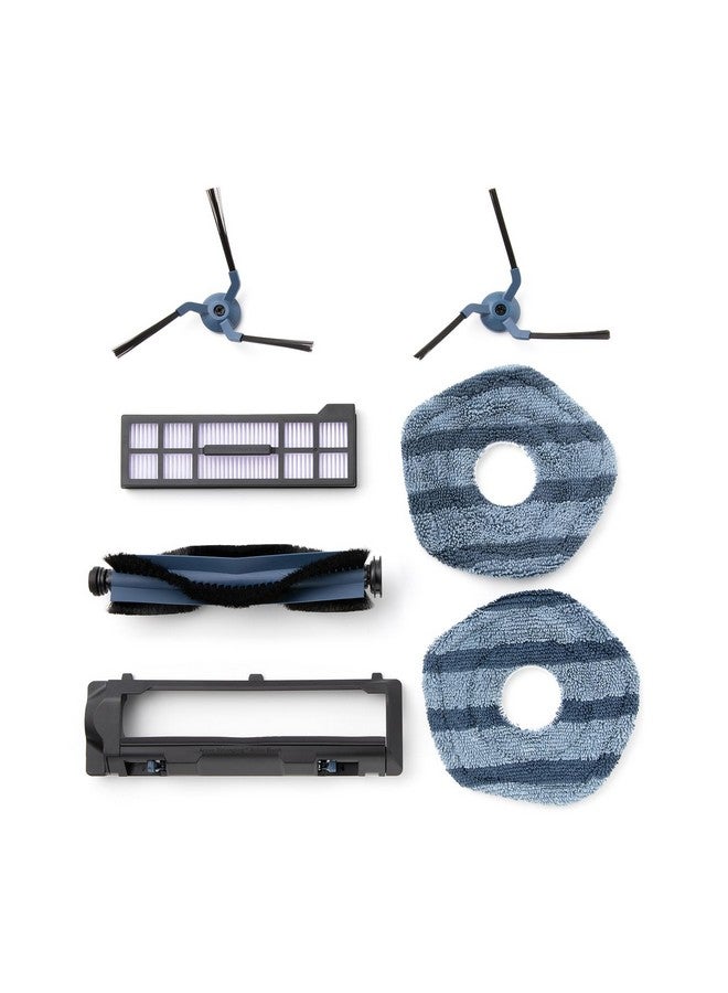 eufy eufy Replacement Parts Kit for X10 Pro Omni, Roller Brush with Bristles and Rubber, Brush Guard, 2 Side Brushes, Washable Filter, and 2 Mop Cloths 