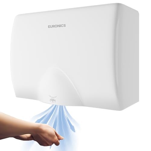 Euronics® EH04 Automatic Hand Dryer for Bathroom & Office | Commercial Wall Mounted Hand Dryer Machine | Touchless, Energy Efficient, ABS Plastic, Waterproof & Durable | ISI & BIS Certified - Image 1