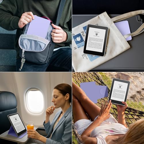 Vane Oak Magnetic Detachable 2-in-1 Stand Case for 7'' Kindle Paperwhite 12th Gen 2024 and Kindle Colorsoft Signature Edition, Slim PU Shell Cover Case with Auto Wake/Sleep, Light Purple - Image 5