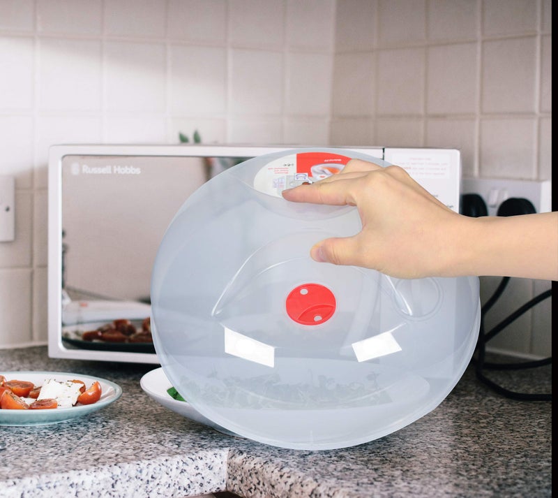 Layron Large Microwave Cover for Food Easy Grip Microwave Splatter Cover Guard Lid with Steam Vent and BPA Free & 11.5 Inch, Dishwasher Safe - Image 2