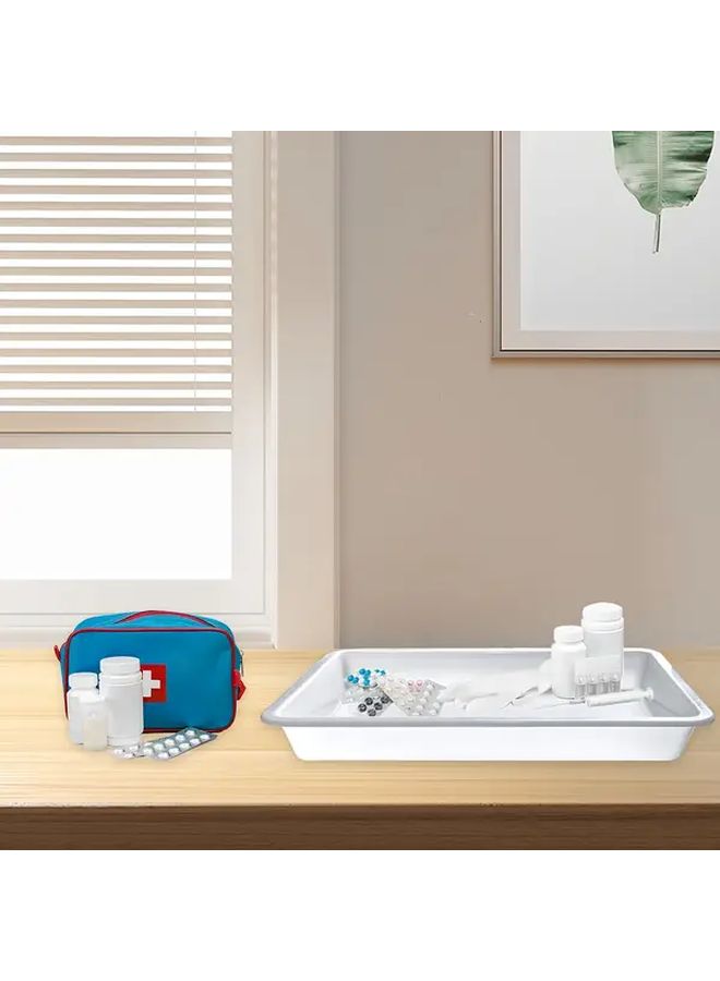 White Durable Plastic Art Trays 11x8.3x1.2 Inch for Craft Storage - Image 5