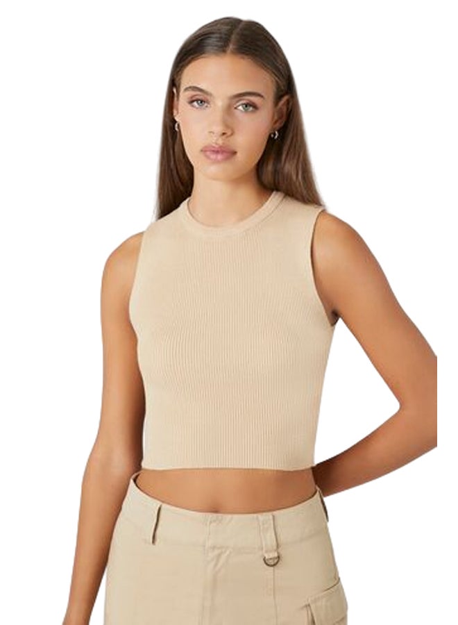 FOREVER 21 Sweater-Knit Cropped Tank Top - Image 1