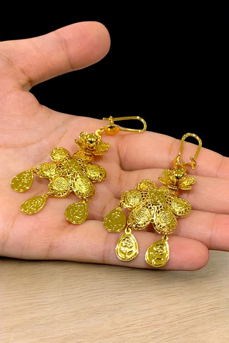 GOLDMAX Elegant 21k Gold Plated Earrings For Women - Image 1