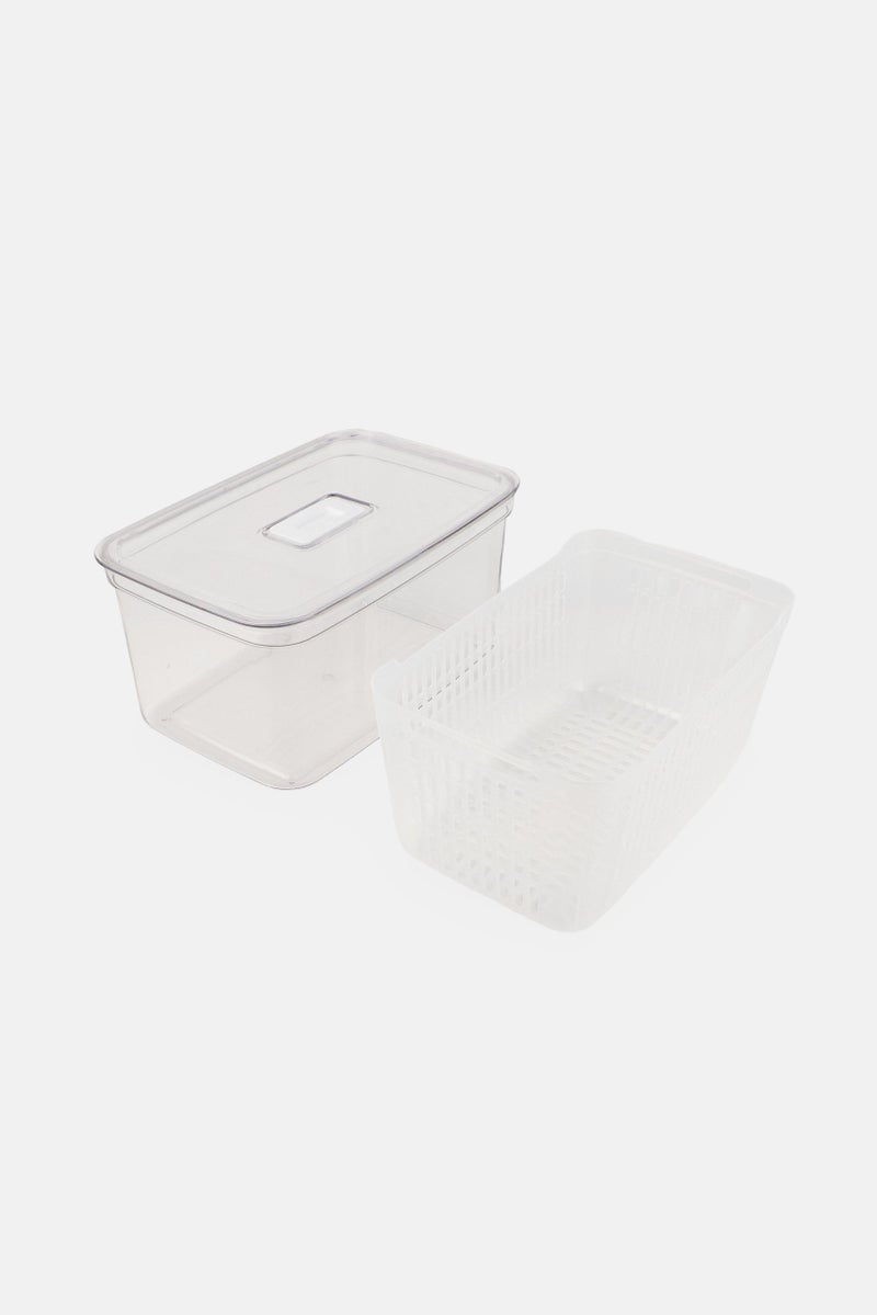 Chef's Club Large Clear Produce Crisper, Transparent - Image 1