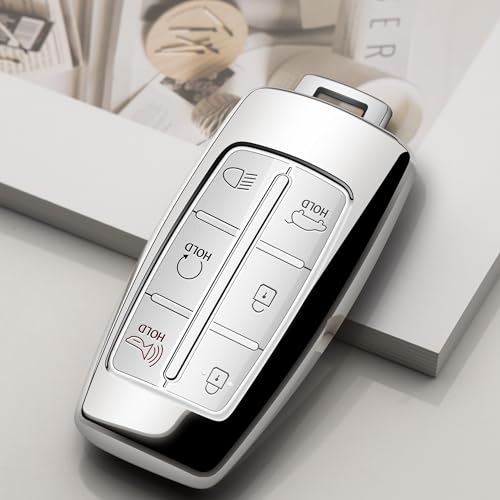 Tengare for Genesis Key Fob Cover Transparent Car Key Case fits 6 Buttons and 8 Buttons - Image 4