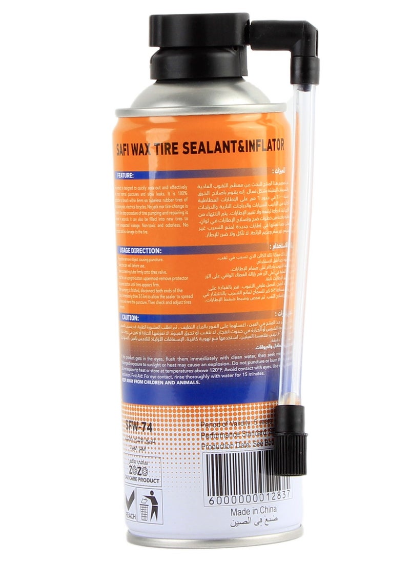 Safi WAX Tire Sealant and Inflator Repairing Formula Spray  - Image 2