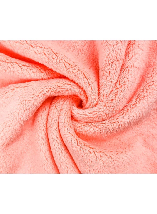 Kyapoo Baby Washcloths 12 Pack 12x12 Inches Microfiber Coral Fleece Extra Absorbent and Soft for Newborns, Infants and Toddlers-Pink - Image 3