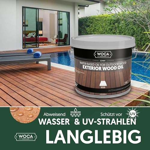 WOCA Denmark Exterior Wood Oil – White, 2.5L | Water-Based Penetrating Stain for Outdoor Decks, Fences, Siding & Furniture - Image 3