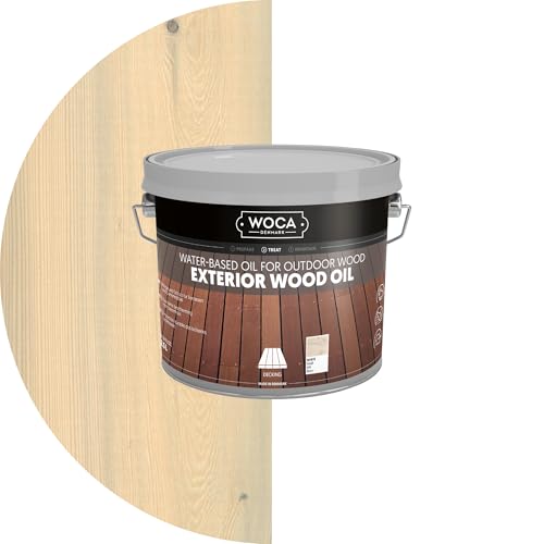WOCA Denmark Exterior Wood Oil – White, 2.5L | Water-Based Penetrating Stain for Outdoor Decks, Fences, Siding & Furniture - Image 2