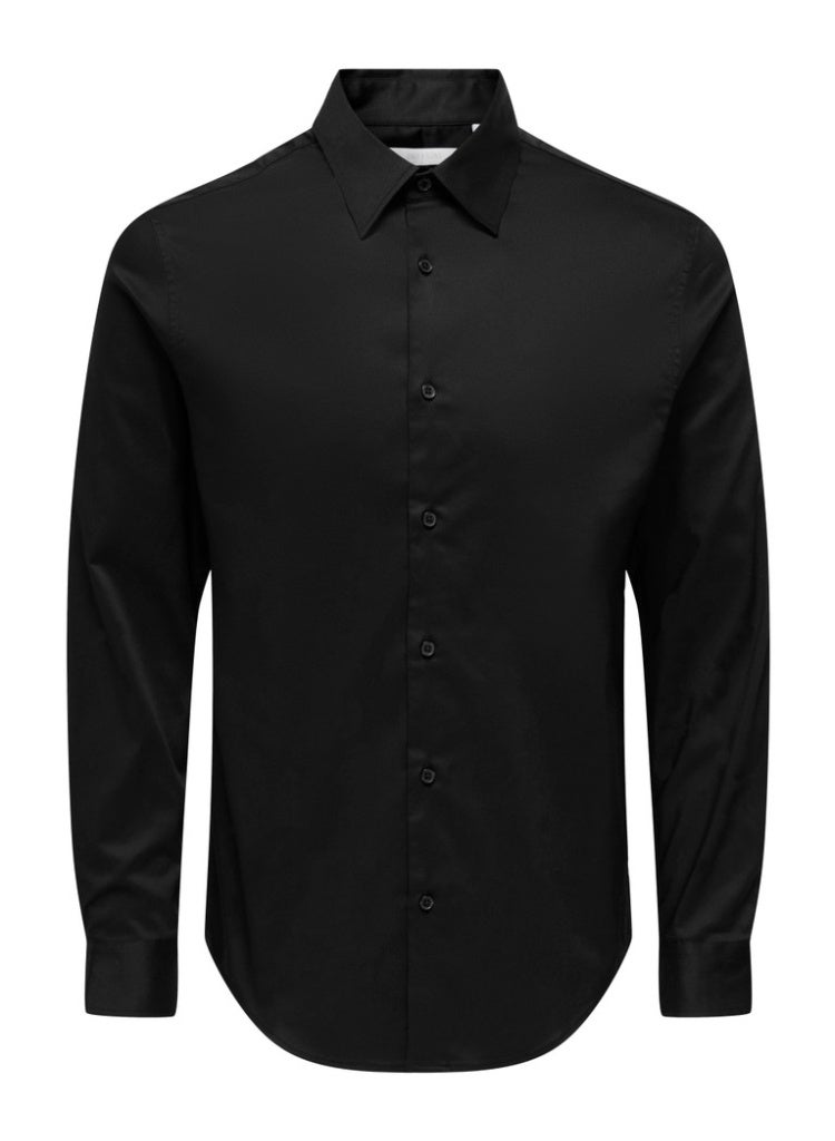 Only & Sons Men's Cotton-Polyester Stretch Full Sleeve Shirt - Image 1
