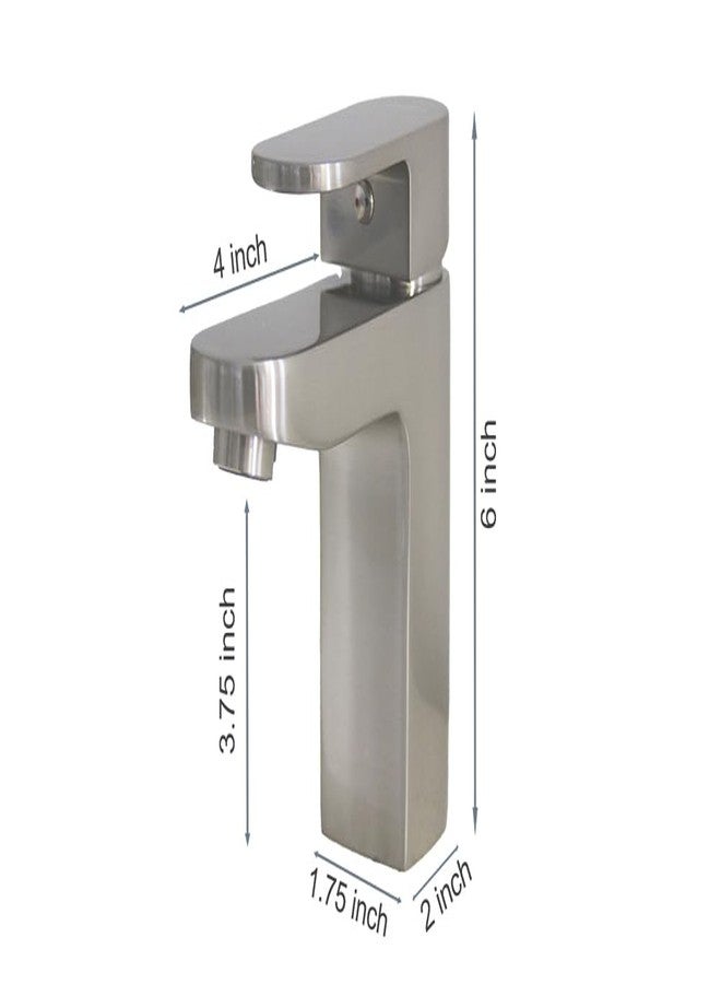 LANDER Modern Minimalist Faucet, Contemporary Single Handle Design, Brushed Nickle Finish for Bathroom Vanity and RV Sinks - Image 3