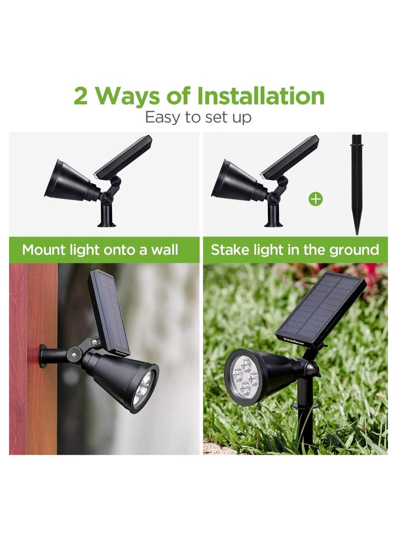 Solar Garden Lights Warm White Pack of 4 - Image 2