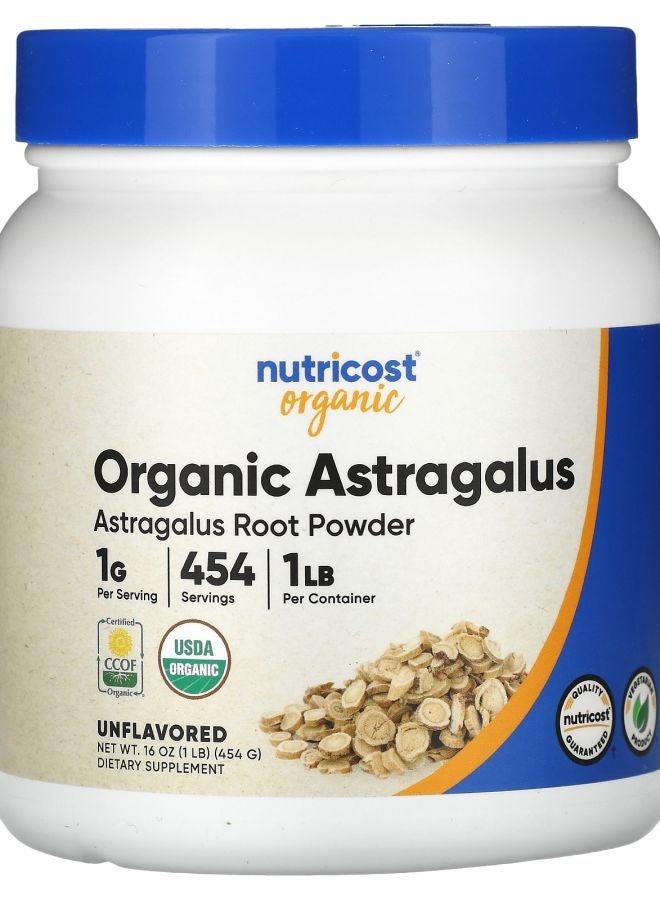 Nutricost Organic Astragalus Root Powder Unflavored 16 oz (454 g)