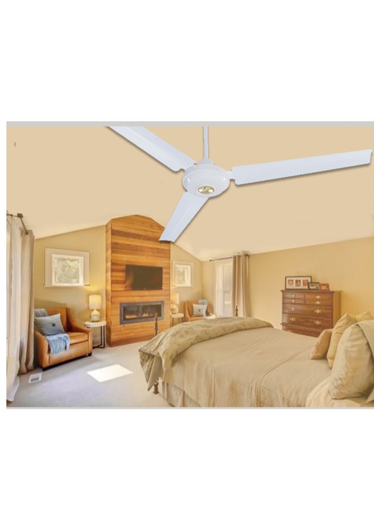REFURA 56" Inch 3 Blade Ceiling Fan with Speed Regulator 75 Watts White RE-712 - Image 2