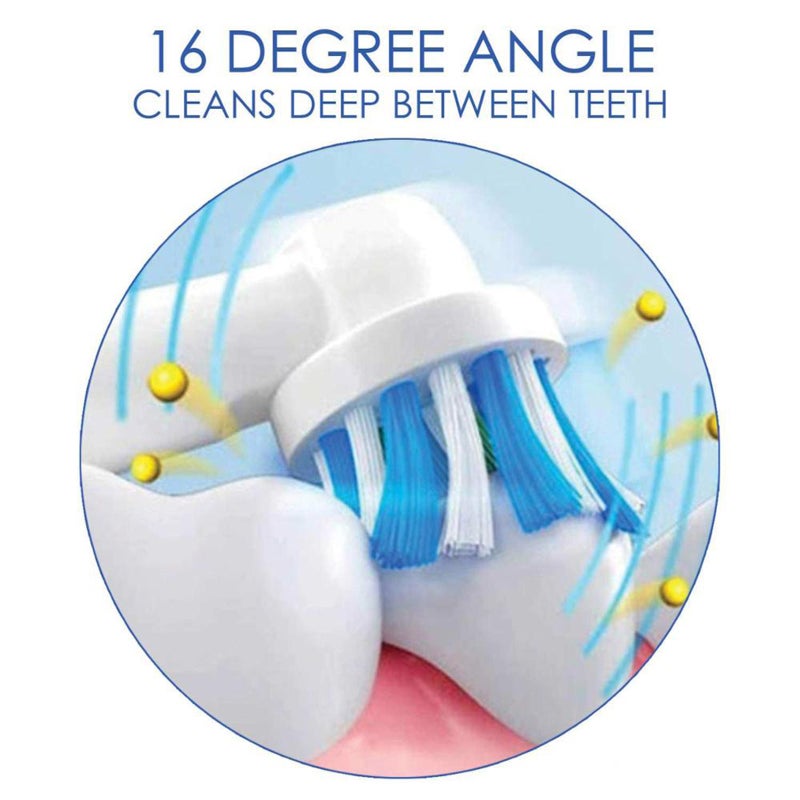 Replacement Brush Heads: Pack of 4/8/12, 16-Degree Angled Bristles for Deep Plaque Removal, Cross Action Brush Heads for Sensitive Gum Care, Compatible with Most Braun Oral-B Rechargeable & Battery El - Image 5
