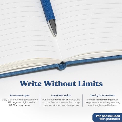REGAL Premium PU Leather A-5 Office Notebook Diary Journal with Smart Magnetic Flap Closure, 192 pages 80 gsm (Cobalt Blue) - Image 3