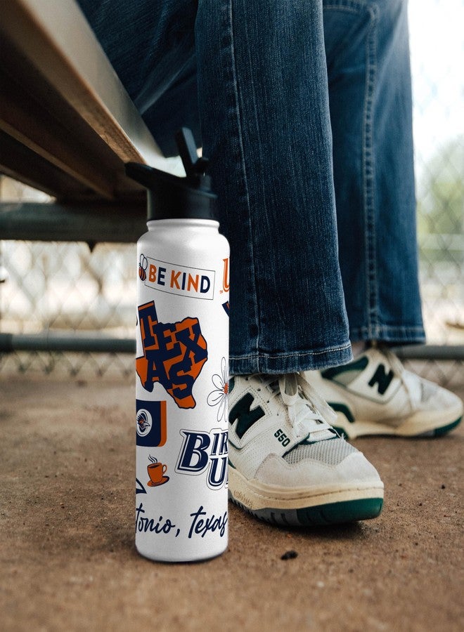 Logo Brands NCAA UTSA Roadrunners Native 34 oz Quencher Water Bottle -All-Over Campus & Local Icons Design, Double-Wall Insulated to Keep Drinks Cold for Hours, Leak-Proof Lid, Built-In Straw - Image 4