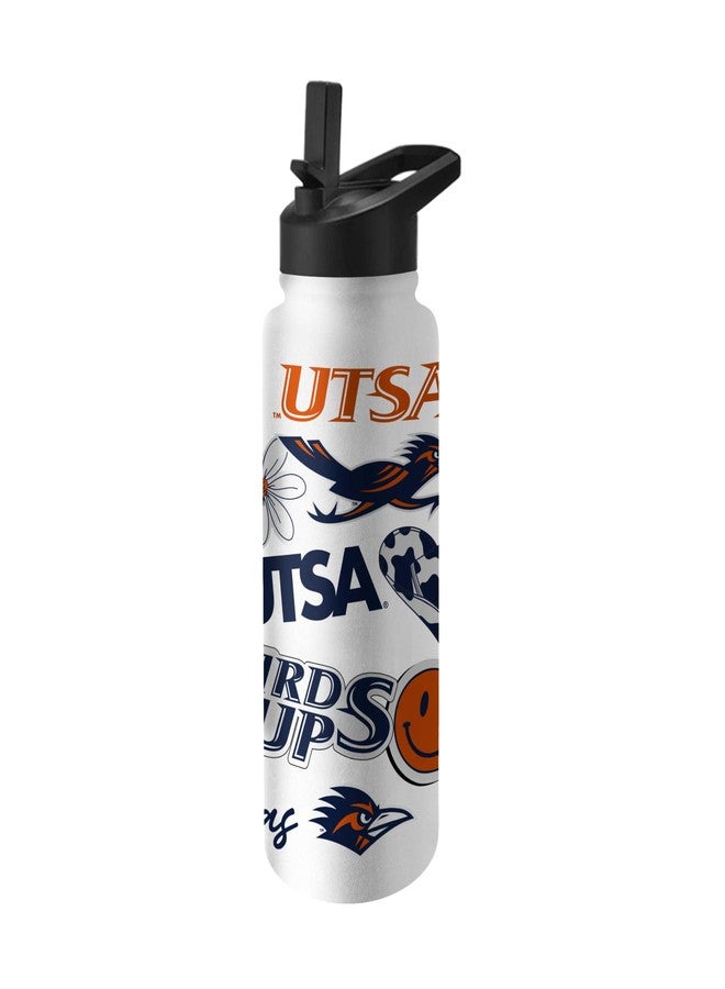 Logo Brands NCAA UTSA Roadrunners Native 34 oz Quencher Water Bottle -All-Over Campus & Local Icons Design, Double-Wall Insulated to Keep Drinks Cold for Hours, Leak-Proof Lid, Built-In Straw - Image 1