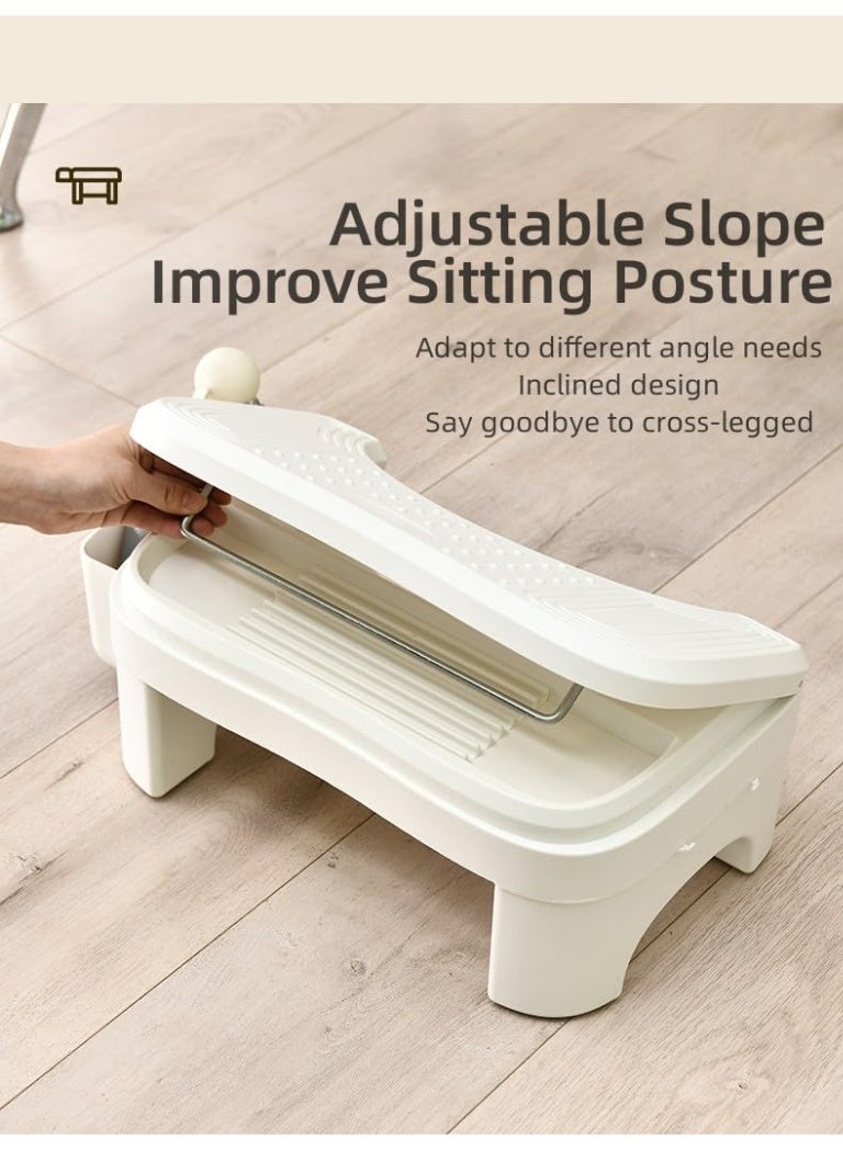 كيلا كرسي مرحاض للبالغين، قابل لتعديل الارتفاع، مناسب لوضع القرفصاء مع صندوق تخزين، درجة براز محمولة غير قابلة للانزلاق للحمام للبالغين، 6.7-11 بوصة - Image 4