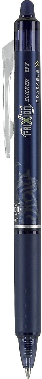PILOT FriXion Clicker Erasable, Refillable & Retractable Gel Ink Pens, Fine Point, Navy Blue Ink, 3-Pack (31468) - Image 4