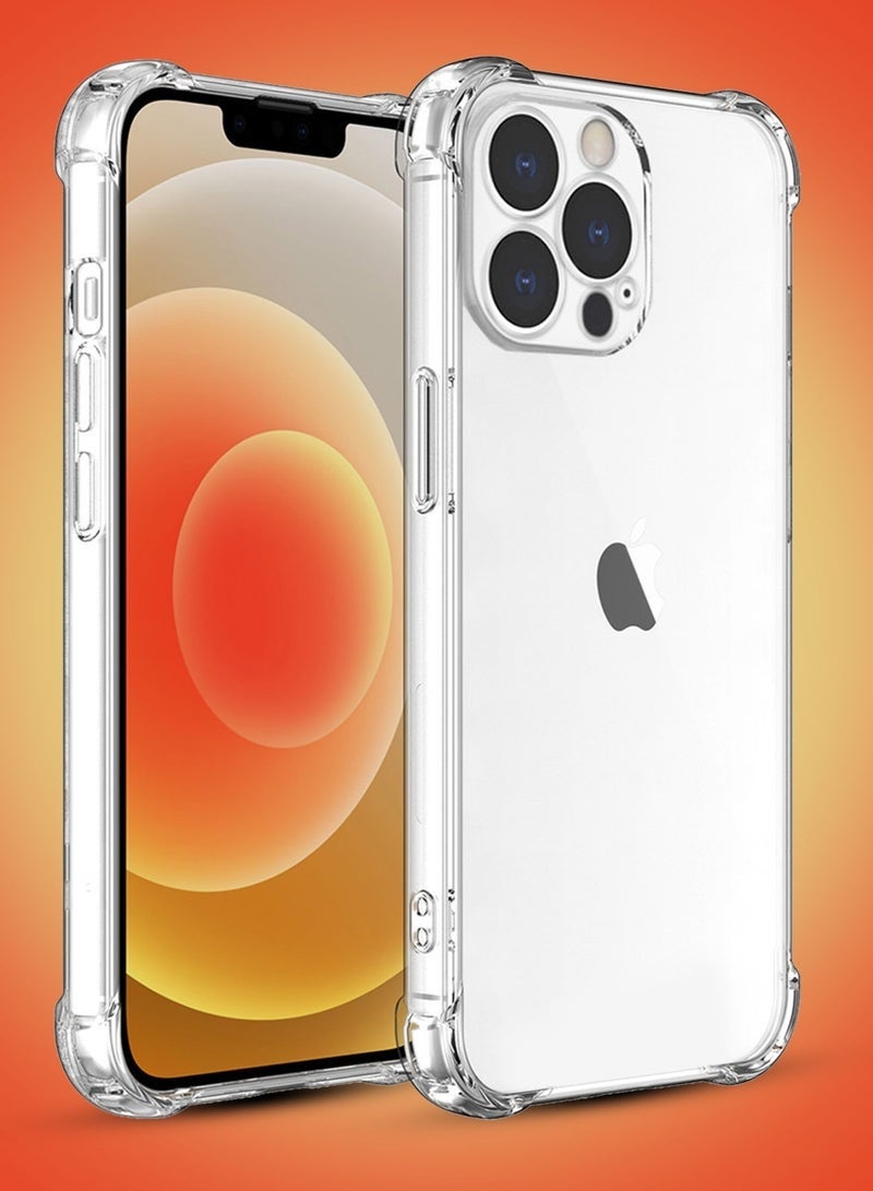 ليدين جراب شفاف لهاتف iPhone 13 Pro جراب خلفي مرن ناعم من السيليكون مقاوم للصدمات ومضاد للخدش مع زاوية معززة ومتوافق مع iPhone 13 Pro شفاف - Image 4