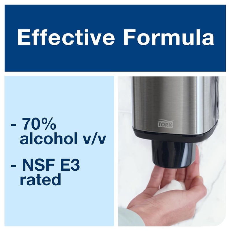 Tork Alcohol Foam Hand Sanitizer S4, 6 x 1L, 400217, 33.82 Fl Oz (Pack of 6) - Image 5