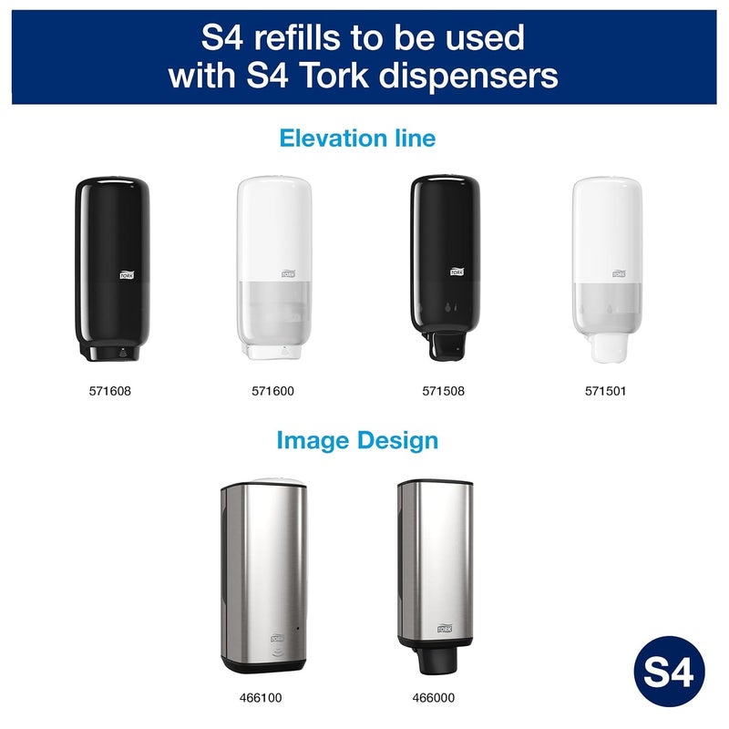 Tork Alcohol Foam Hand Sanitizer S4, 6 x 1L, 400217, 33.82 Fl Oz (Pack of 6) - Image 3