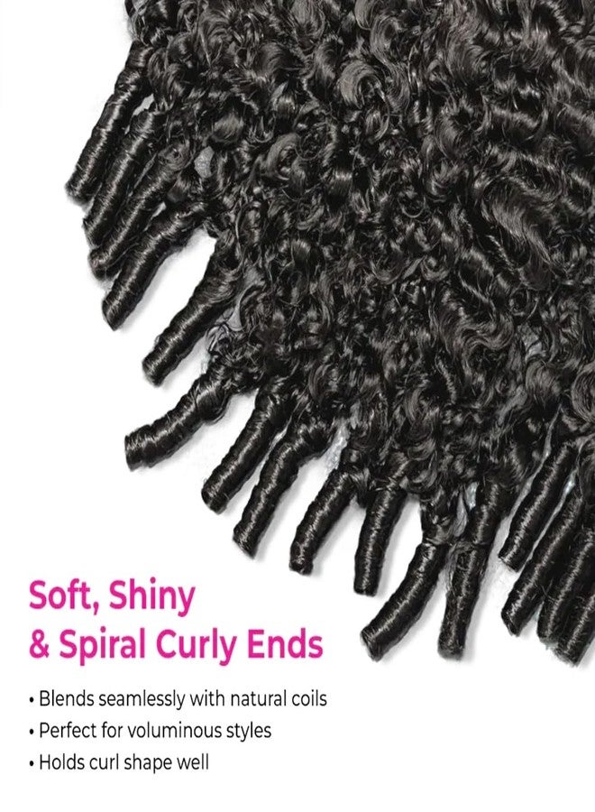 JYZ Burmese Curly Crochet Human Hair Pre-Separated Invisble Micro Loop Human Crochet Hair Extensions Seamless and Knotless Feather Crochet Human Hair 16" NC 50 Strands(1 Pack 60g) - Image 4
