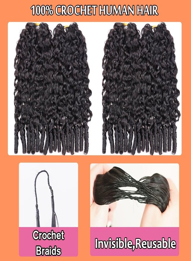JYZ Burmese Curly Crochet Human Hair Pre-Separated Invisble Micro Loop Human Crochet Hair Extensions Seamless and Knotless Feather Crochet Human Hair 16" NC 50 Strands(1 Pack 60g) - Image 5