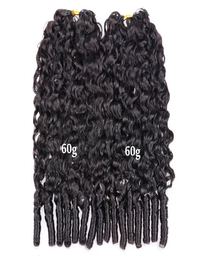 JYZ Burmese Curly Crochet Human Hair Pre-Separated Invisble Micro Loop Human Crochet Hair Extensions Seamless and Knotless Feather Crochet Human Hair 16" NC 50 Strands(1 Pack 60g) - Image 2