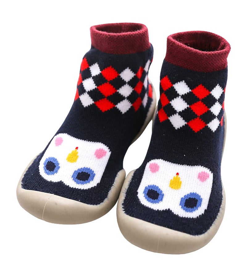 u-grow Baby Anti-Skid (Insole-14.2cm) Breathable Soft Socks Shoes Blue Multi Colors Euro Size(24) - Image 1