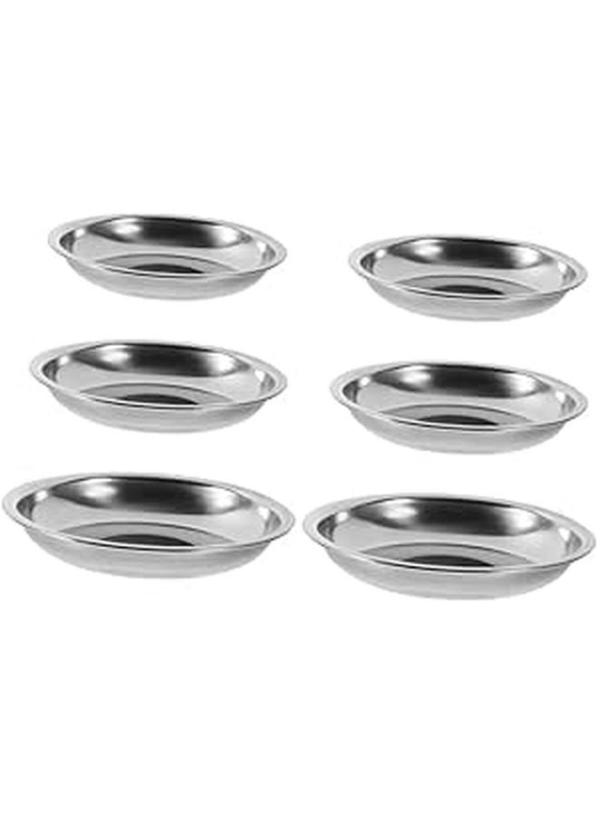 6 Pcs Stainless Steel Condiment Bowls For Sushi Dipping And Seasonings Space Saving Kitchen - Image 1