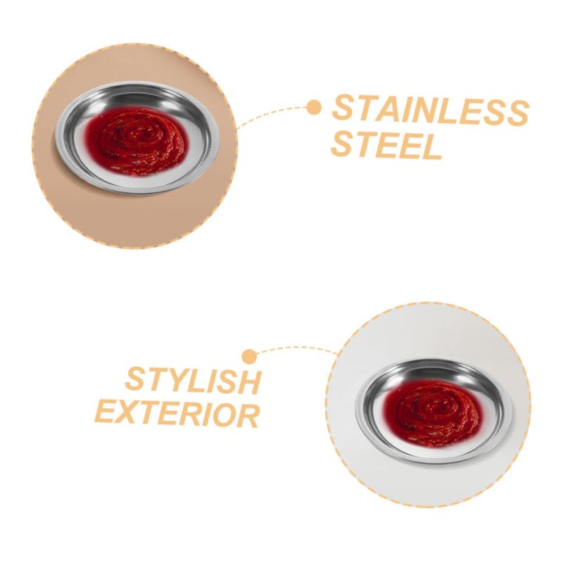 6 Pcs Stainless Steel Condiment Bowls For Sushi Dipping And Seasonings Space Saving Kitchen - Image 5