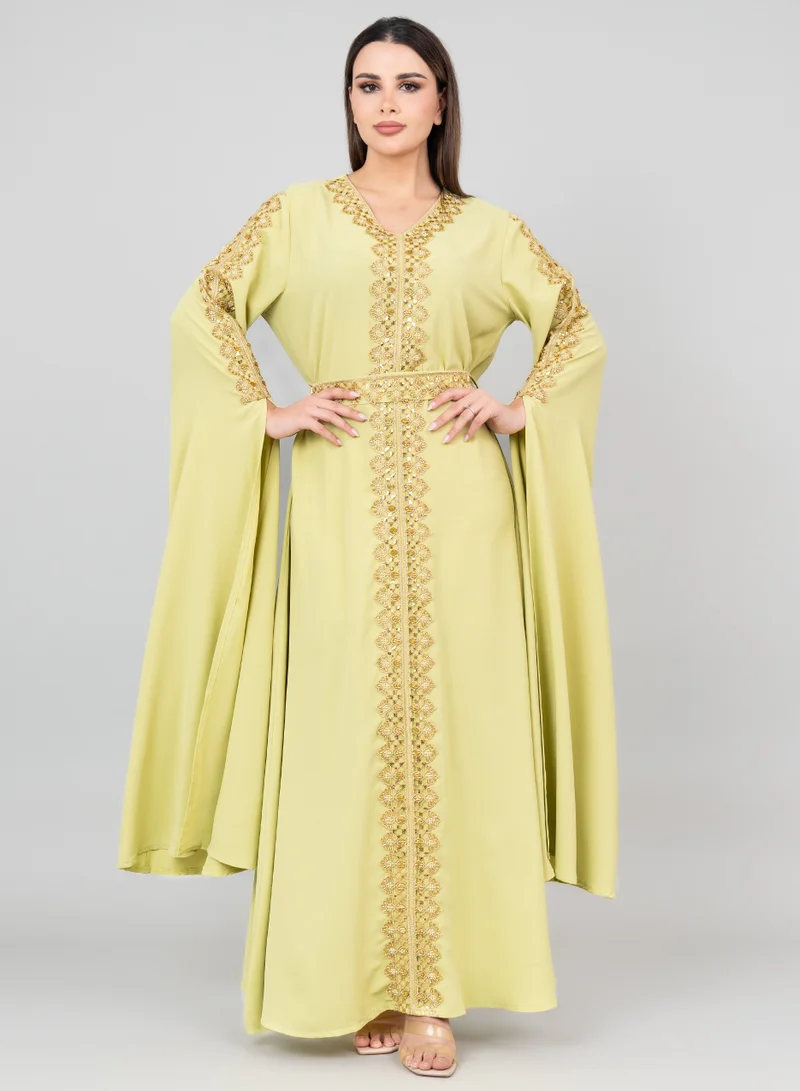 اكسا قفطان ملكي فاخر بحزام