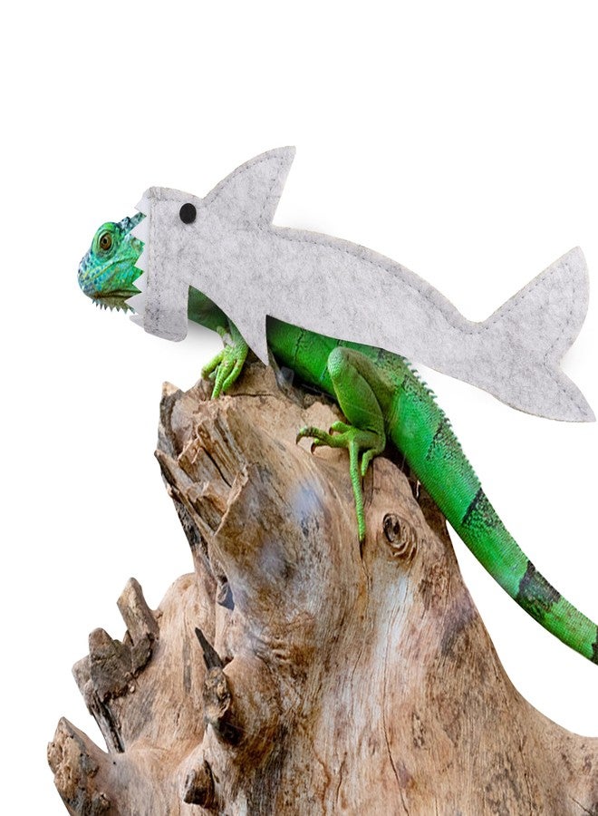 YAODHAOD Lizard Clothes for Bearded Dragon, Lizard Reptile Shark Costume, Cosplay Bearded Dragon Handmade Shark Outfit for Lizard Bearded Dragon Crested Gecko Chameleon Reptile (Small) - Image 1