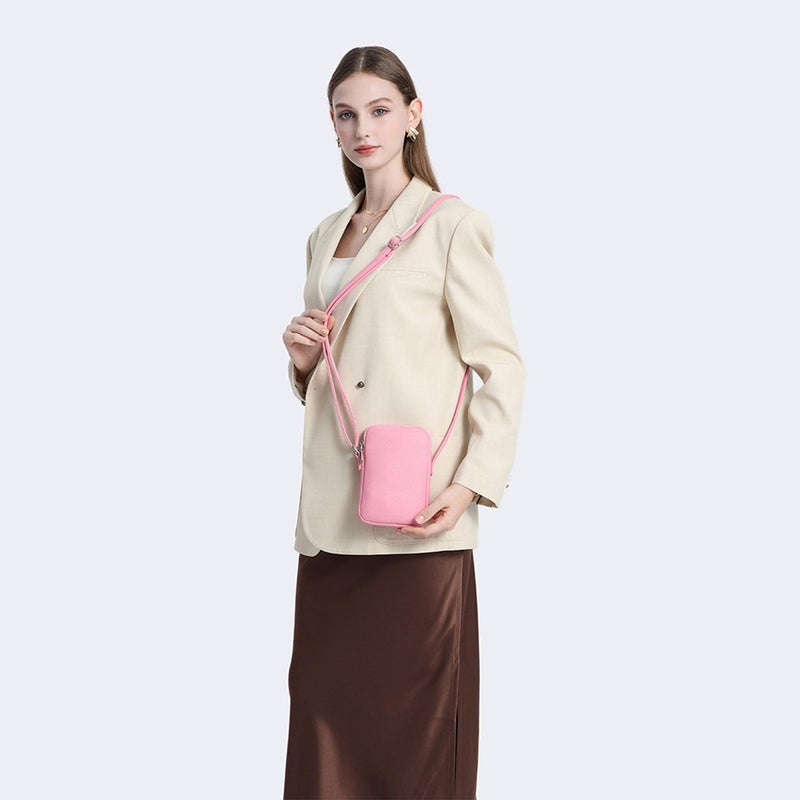 YONBEN PU leather Small Crossbody Purse Zipper Cell Phone Bag Mini Shoulder Purse Wallet Smart Phone - Image 2