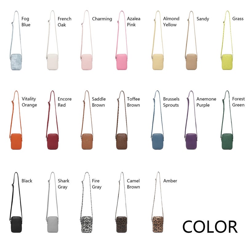 YONBEN PU leather Small Crossbody Purse Zipper Cell Phone Bag Mini Shoulder Purse Wallet Smart Phone - Image 4