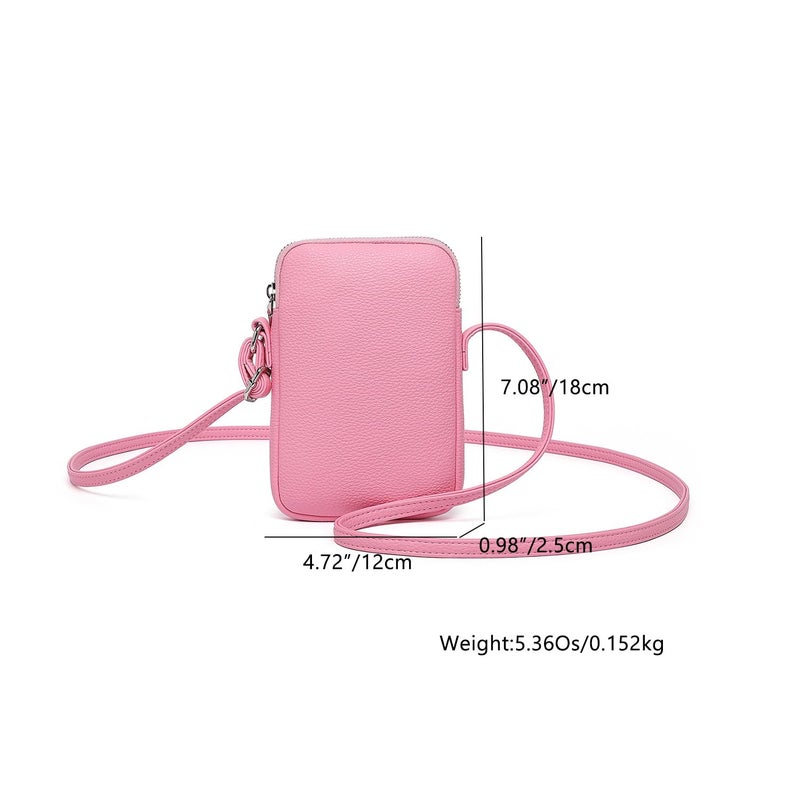 YONBEN PU leather Small Crossbody Purse Zipper Cell Phone Bag Mini Shoulder Purse Wallet Smart Phone - Image 3