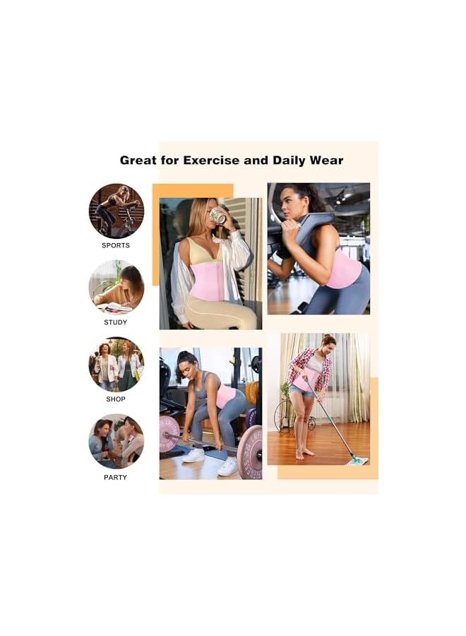 S-TOP Womens Waist Trainer Corset with Zipper Sweat Waist Trimmer for Women Workout Belt Corset Shapewear - Image 2