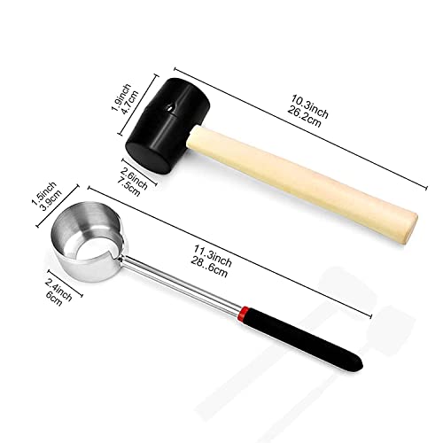 Homava Coconut Opener with Stainless Steel Opener, PVC Handle, Rubber Mallet, Easy to Open Young Coconuts - Image 2