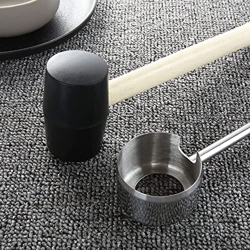 Homava Coconut Opener with Stainless Steel Opener, PVC Handle, Rubber Mallet, Easy to Open Young Coconuts - Image 5