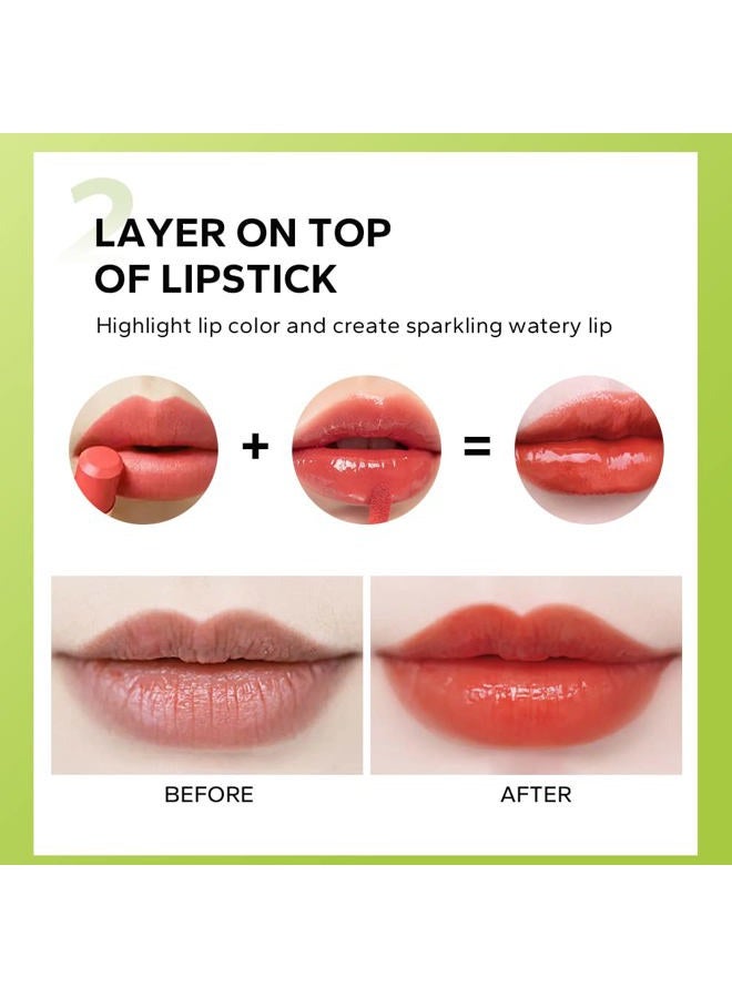 MYUANGO Lip Oil Moisturizing, Hydrating Lip Care Lip Tint, Shiny Lip Glow Vegan Plumping Lip Gloss for Dry Lips (108, STANDARD SIZE) - Image 4