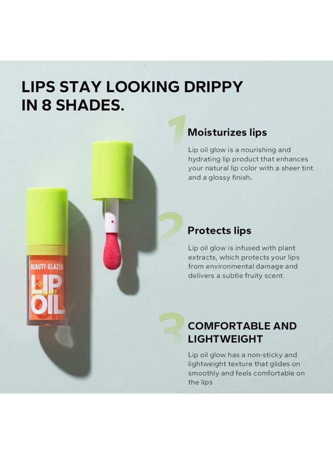 MYUANGO Lip Oil Moisturizing, Hydrating Lip Care Lip Tint, Shiny Lip Glow Vegan Plumping Lip Gloss for Dry Lips (108, STANDARD SIZE) - Image 5