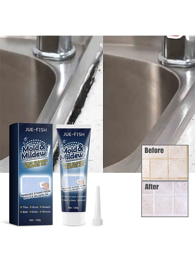 جوي فيش جل مزيل مزيل البقع من العفن الفطري ، جل تنظيف العفن المنزلي مع إزالة البقع السوداء ، للغسالة ، شرائط الثلاجة ، المطبخ ، الاستحمام ، بلاط الحمام ، الجدران ، الأسقف ، بقع العفن ، جل إزالة العفن متعدد الوظائف - Image 1