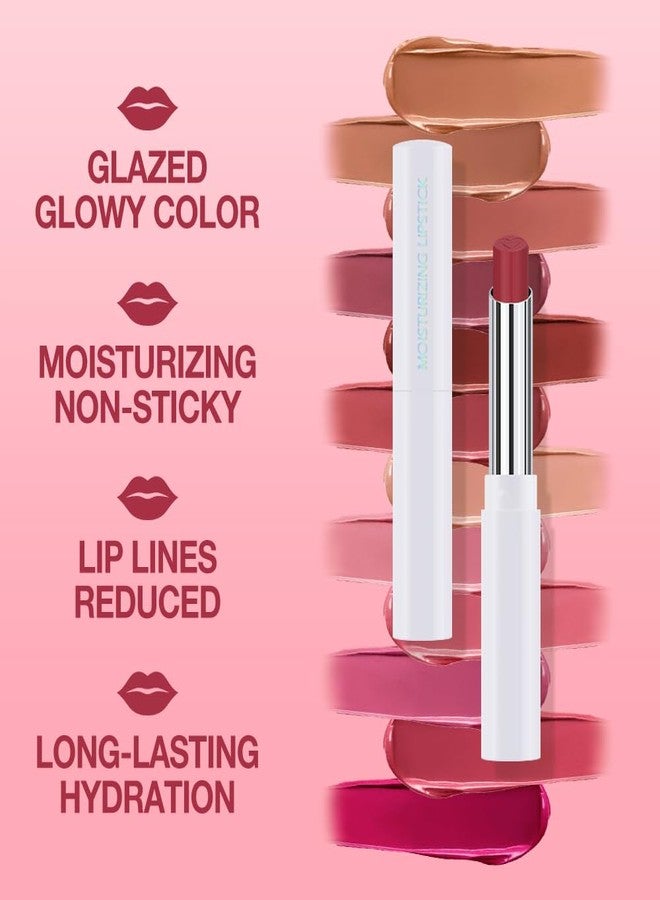 QIDSTERS Tinted Lip Balm Moisturizing Lipstick, Rose Red Hydrating Lipstick for Women, 24 Hour Long Lasting Moisturization Lip Gloss Stain Makeup, Lightweight Non Greasy Moisturizer Lips, 11 - Image 5
