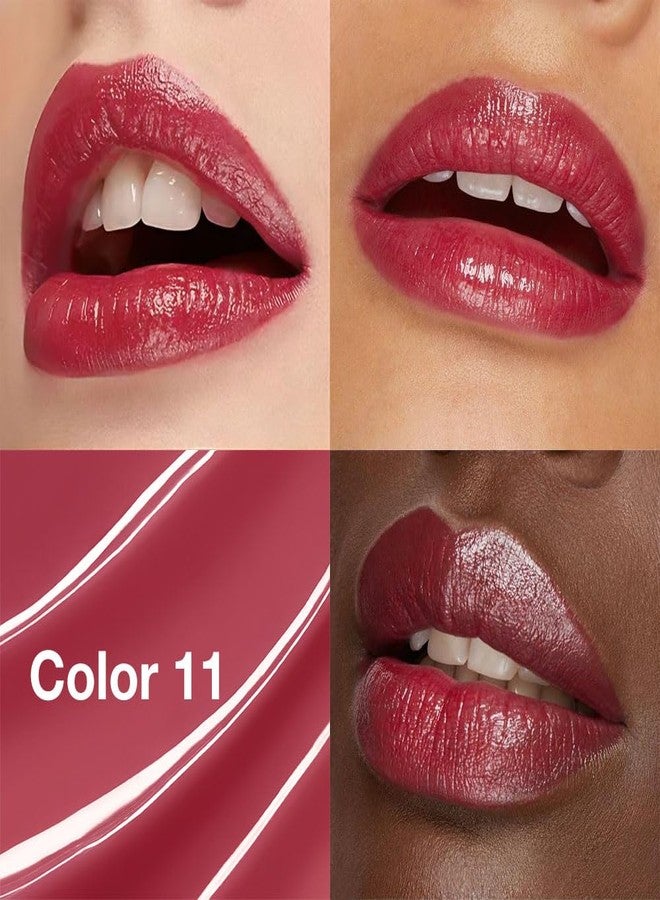 QIDSTERS Tinted Lip Balm Moisturizing Lipstick, Rose Red Hydrating Lipstick for Women, 24 Hour Long Lasting Moisturization Lip Gloss Stain Makeup, Lightweight Non Greasy Moisturizer Lips, 11 - Image 3