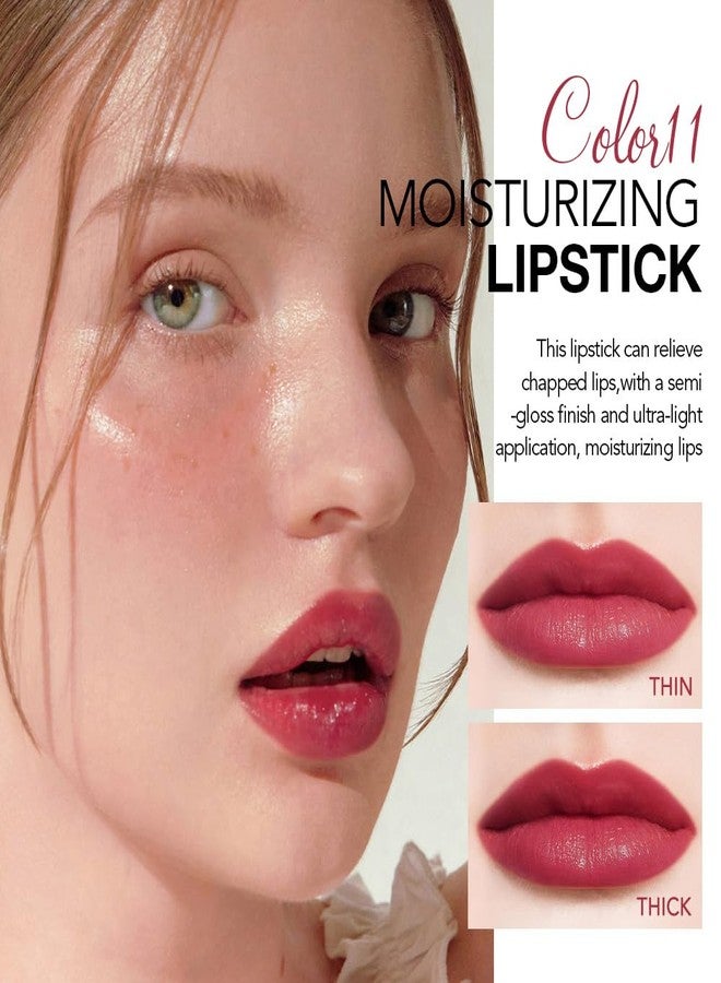 QIDSTERS Tinted Lip Balm Moisturizing Lipstick, Rose Red Hydrating Lipstick for Women, 24 Hour Long Lasting Moisturization Lip Gloss Stain Makeup, Lightweight Non Greasy Moisturizer Lips, 11 - Image 2