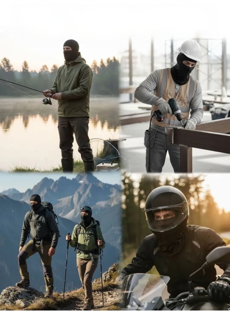 قناع وجه كامل قابل للتنفس للتزلج وركوب الدراجات النارية والجري والحماية من الأشعة فوق البنفسجية - خفيف الوزن ومتين - Image 5